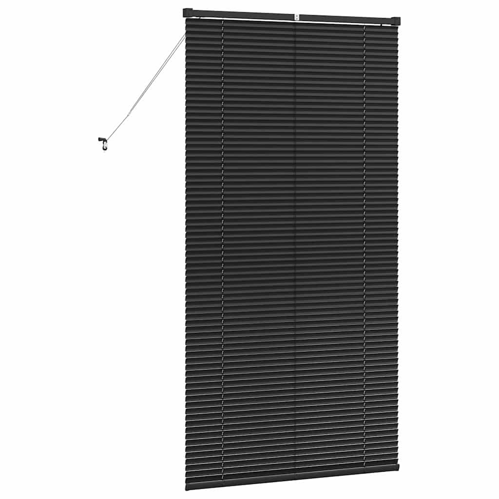 Venetian Blinds Height Adjustable Black 175 x 90 cm Aluminium