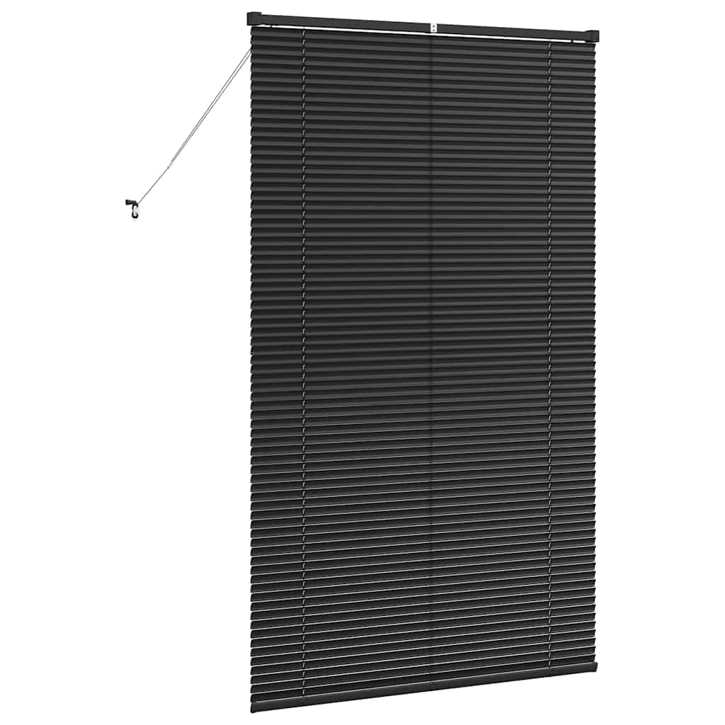Venetian Blinds Height Adjustable Black 175 x 100 cm Aluminium
