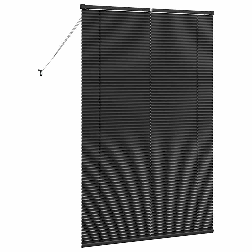 Venetian Blinds Height Adjustable Black 175 x 110 cm Aluminium