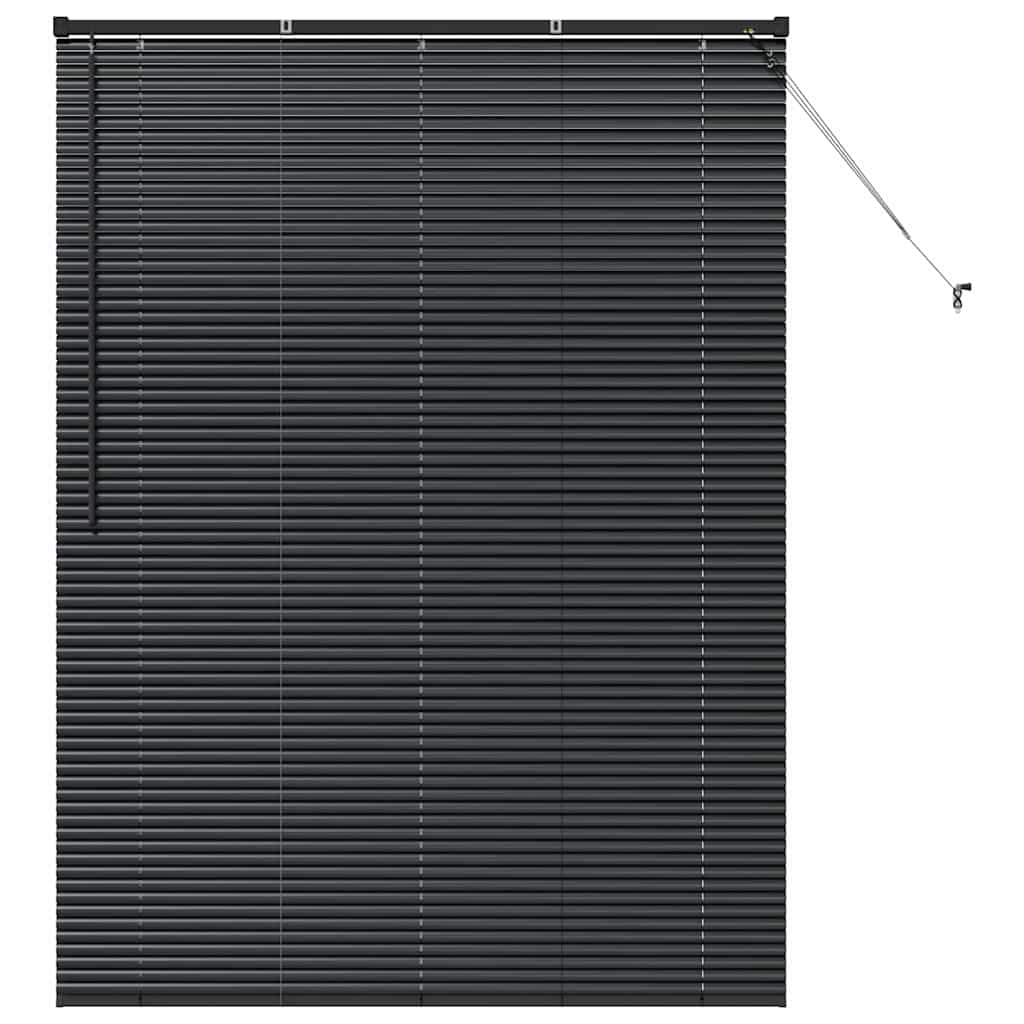 Venetian Blinds Height Adjustable Black 175 x 135 cm Aluminium