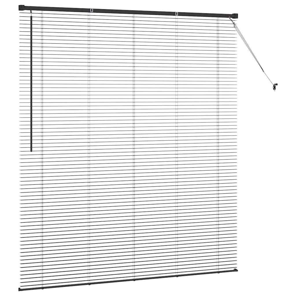 Venetian Blinds Height Adjustable Black 175 x 155 cm Aluminium