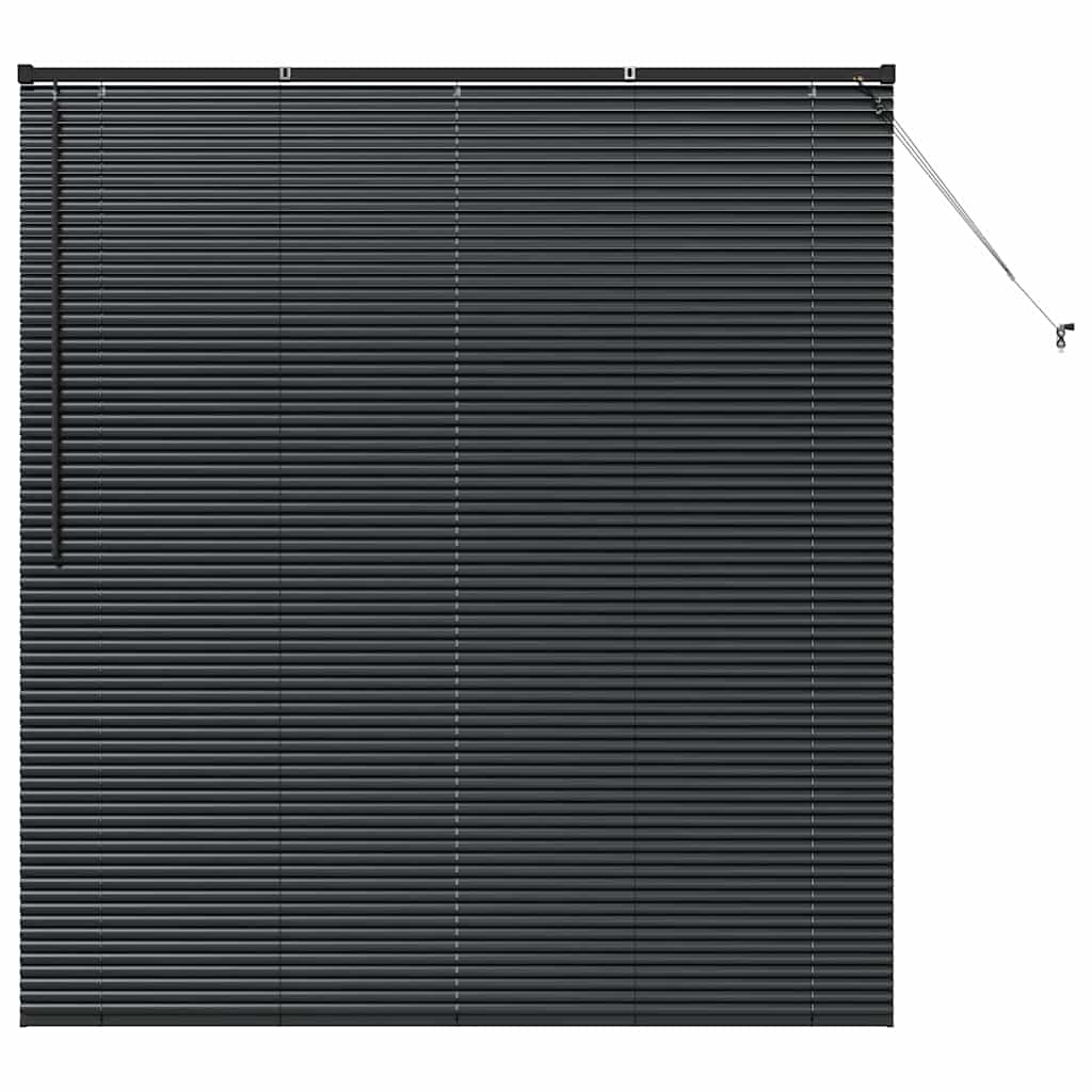 Venetian Blinds Height Adjustable Black 175 x 155 cm Aluminium