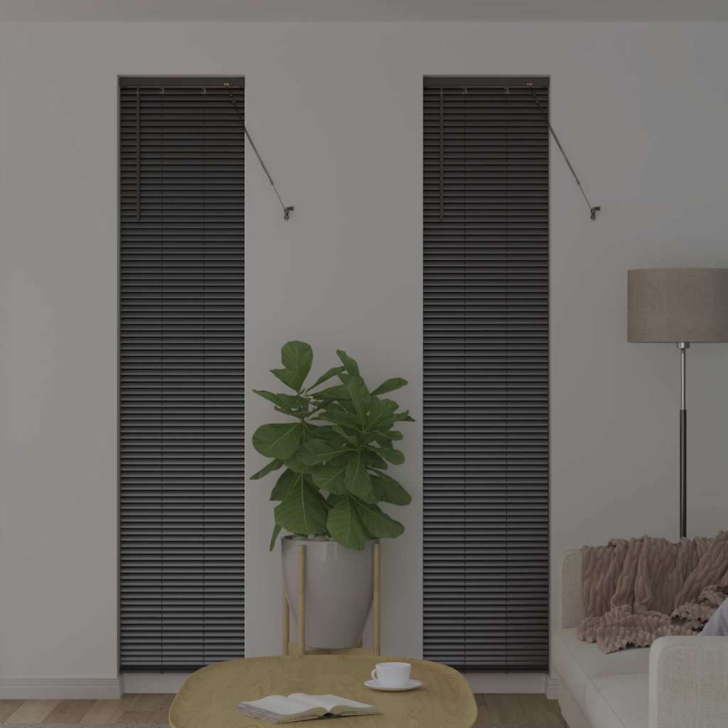 Venetian Blinds Height Adjustable Black 220 x 40 cm Aluminium