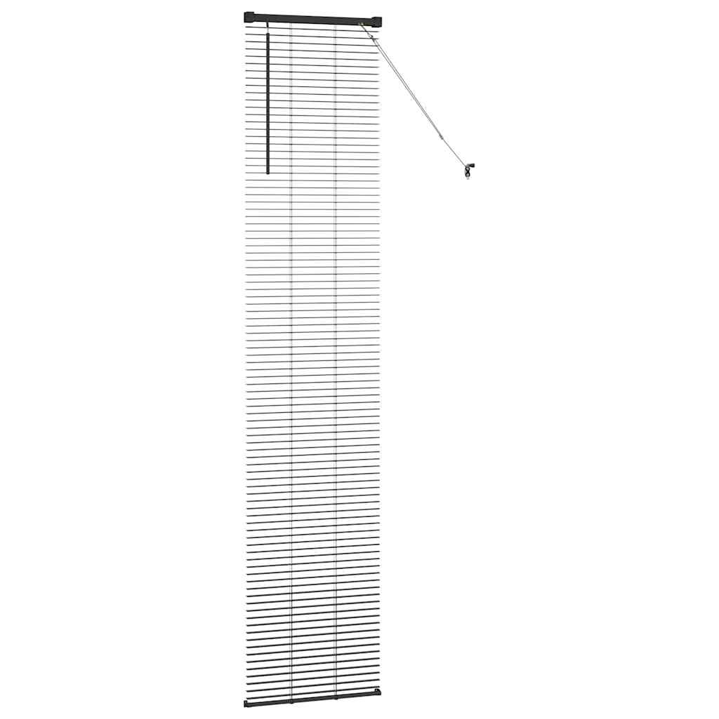 Venetian Blinds Height Adjustable Black 220 x 40 cm Aluminium
