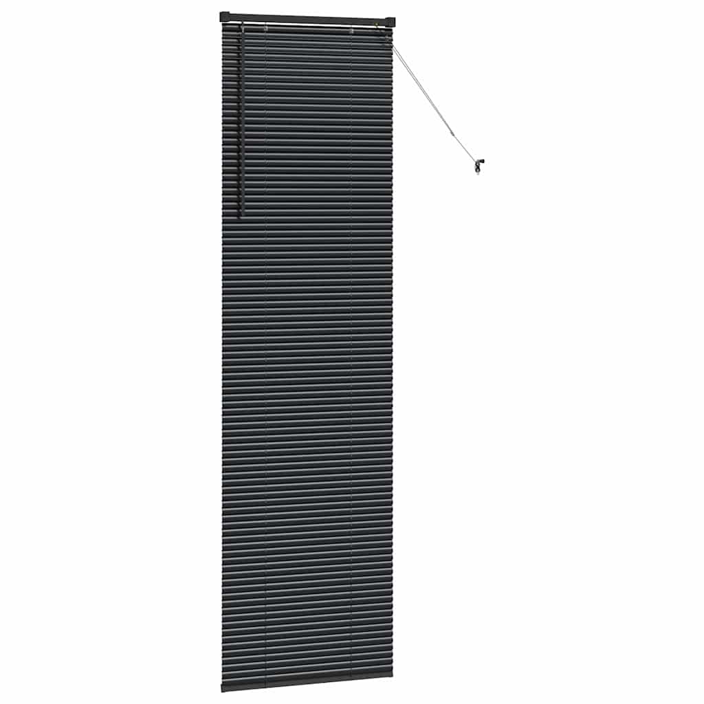 Venetian Blinds Height Adjustable Black 220 x 60 cm Aluminium
