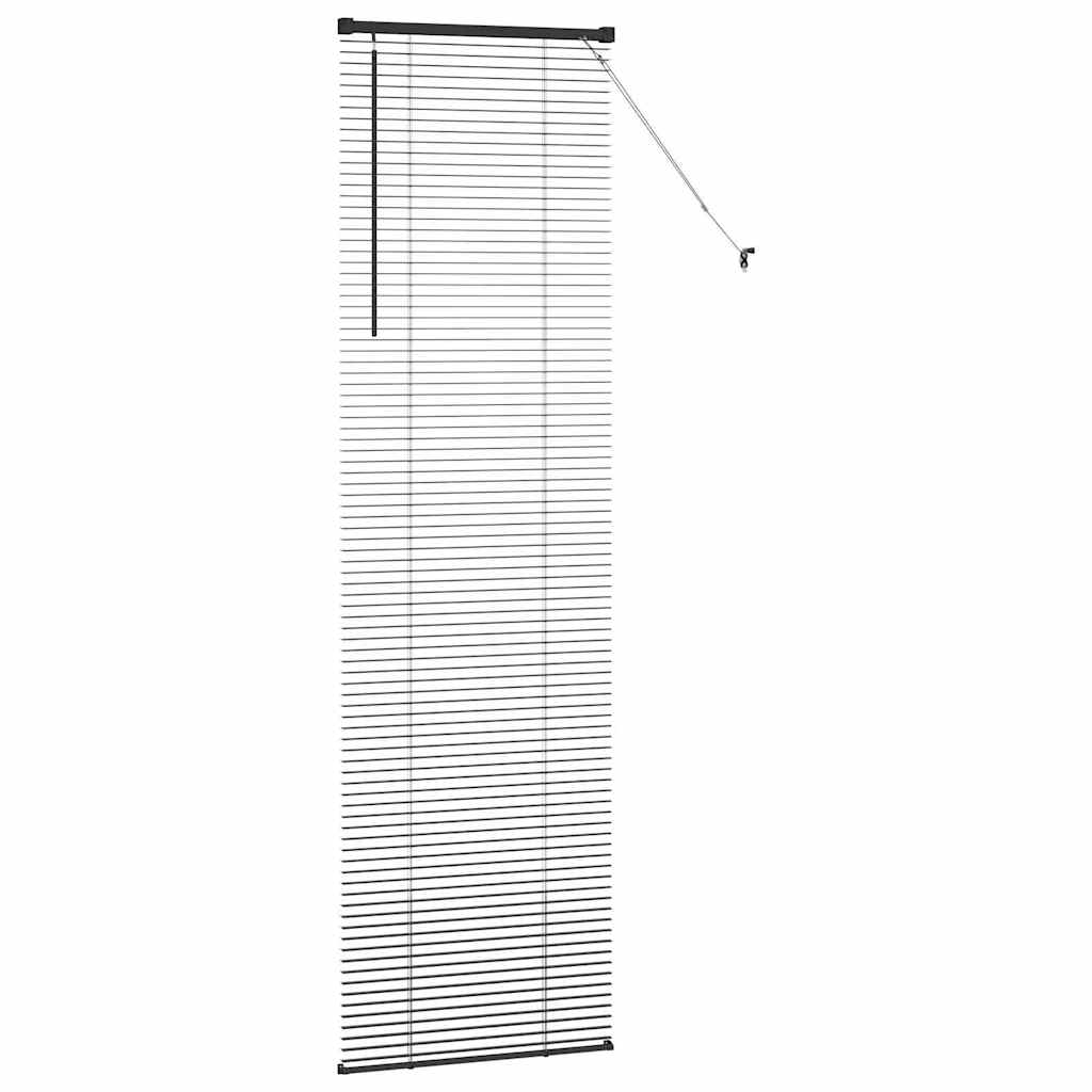 Venetian Blinds Height Adjustable Black 220 x 60 cm Aluminium