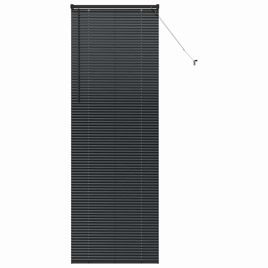 Venetian Blinds Height Adjustable Black 220 x 70 cm Aluminium