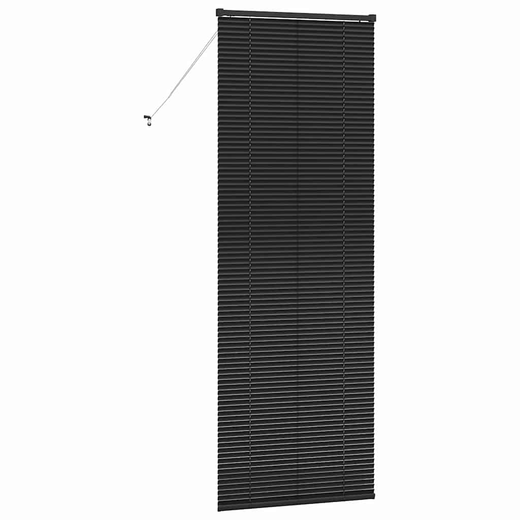 Venetian Blinds Height Adjustable Black 220 x 75 cm Aluminium