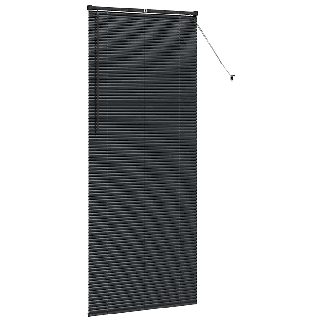 Venetian Blinds Height Adjustable Black 220 x 90 cm Aluminium