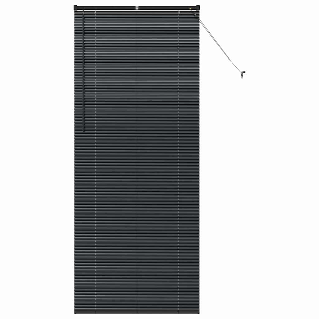 Venetian Blinds Height Adjustable Black 220 x 90 cm Aluminium