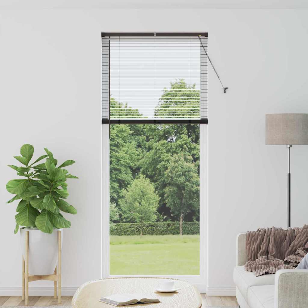 Venetian Blinds Height Adjustable Black 220 x 95 cm Aluminium