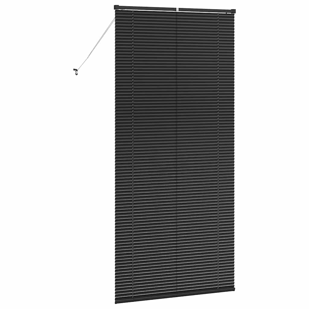 Venetian Blinds Height Adjustable Black 220 x 105 cm Aluminium