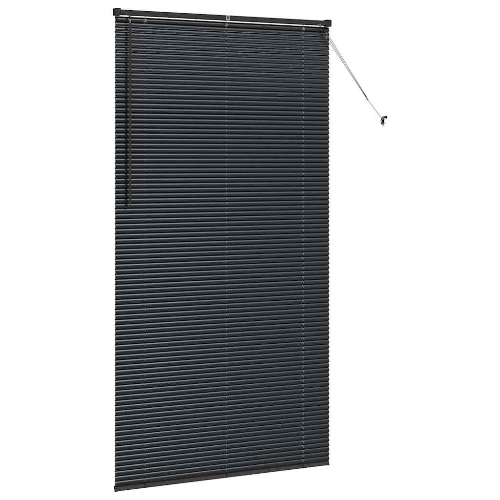 Venetian Blinds Height Adjustable Black 220 x 115 cm Aluminium