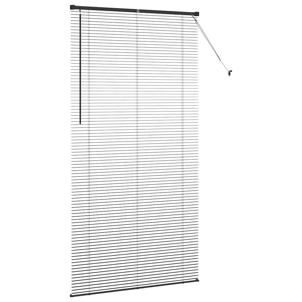 Venetian Blinds Height Adjustable Black 220 x 115 cm Aluminium