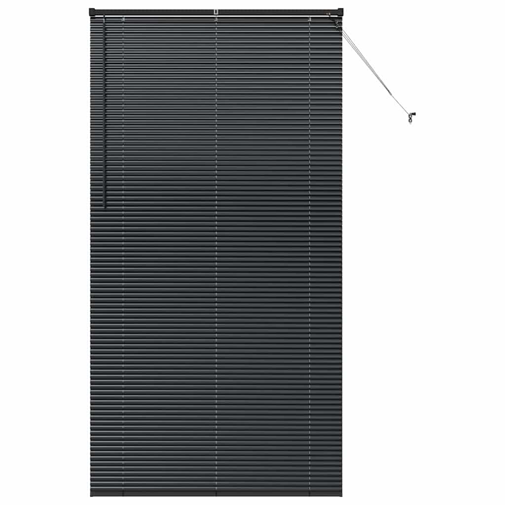 Venetian Blinds Height Adjustable Black 220 x 120 cm Aluminium