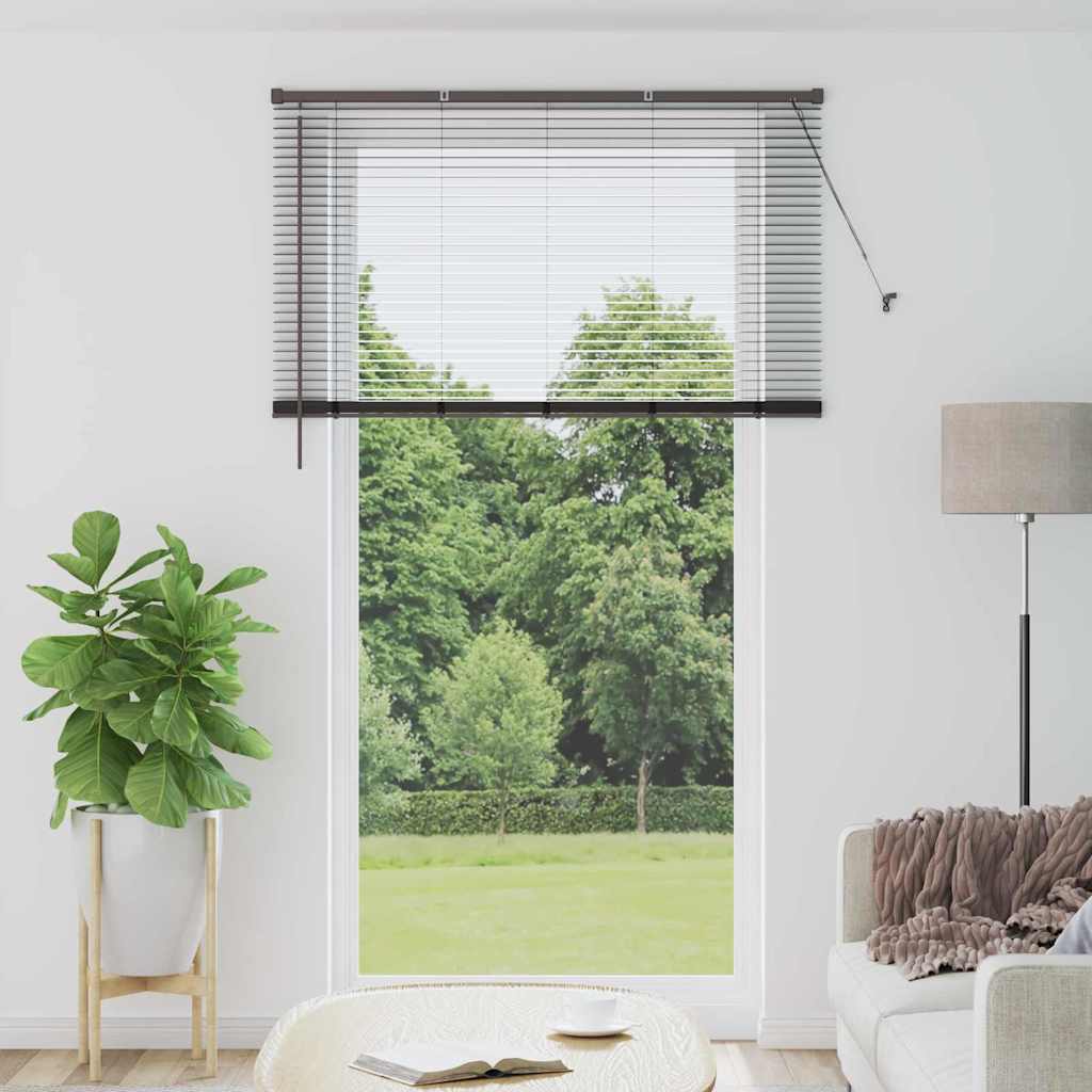 Venetian Blinds Height Adjustable Black 220 x 130 cm Aluminium