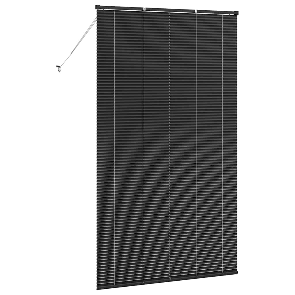 Venetian Blinds Height Adjustable Black 220 x 130 cm Aluminium
