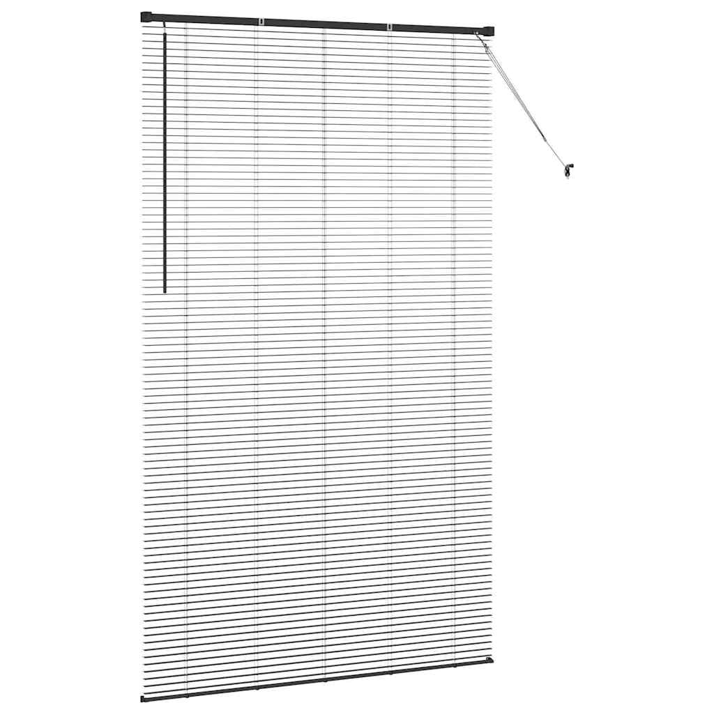 Venetian Blinds Height Adjustable Black 220 x 135 cm Aluminium