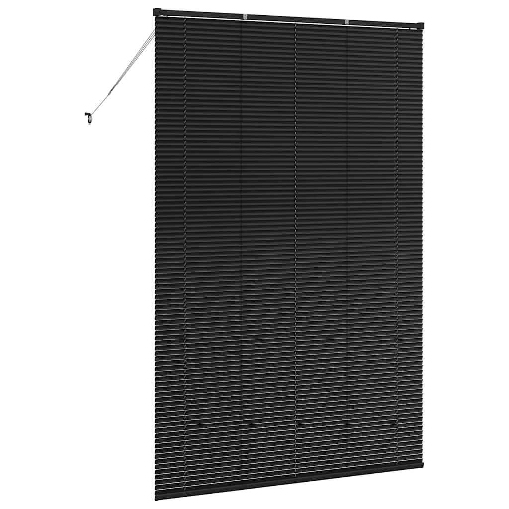 Venetian Blinds Height Adjustable Black 220 x 140 cm Aluminium