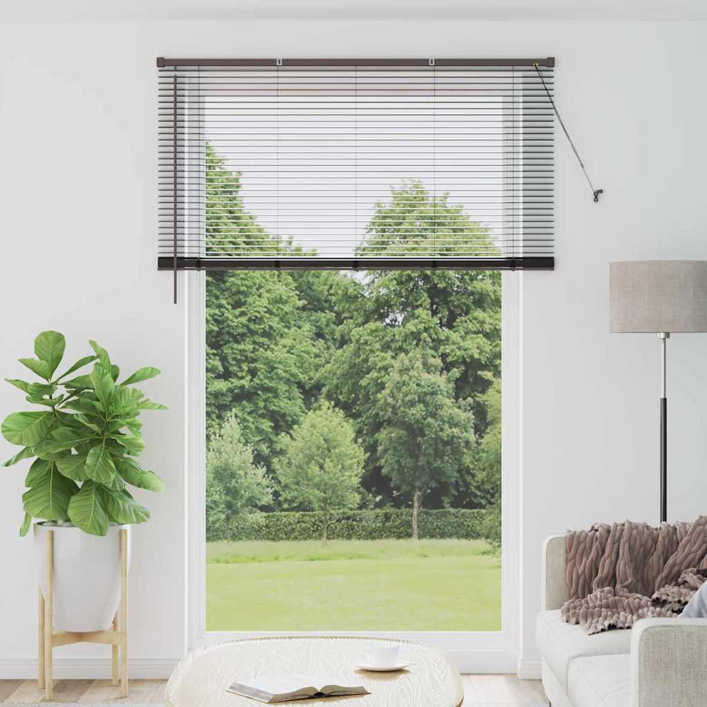 Venetian Blinds Height Adjustable Black 220 x 145 cm Aluminium