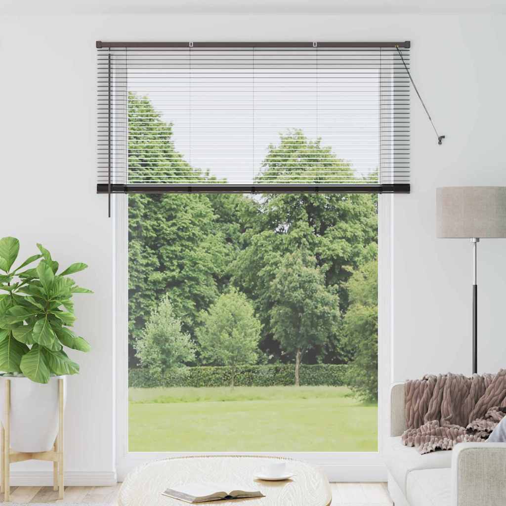 Venetian Blinds Height Adjustable Black 220 x 155 cm Aluminium