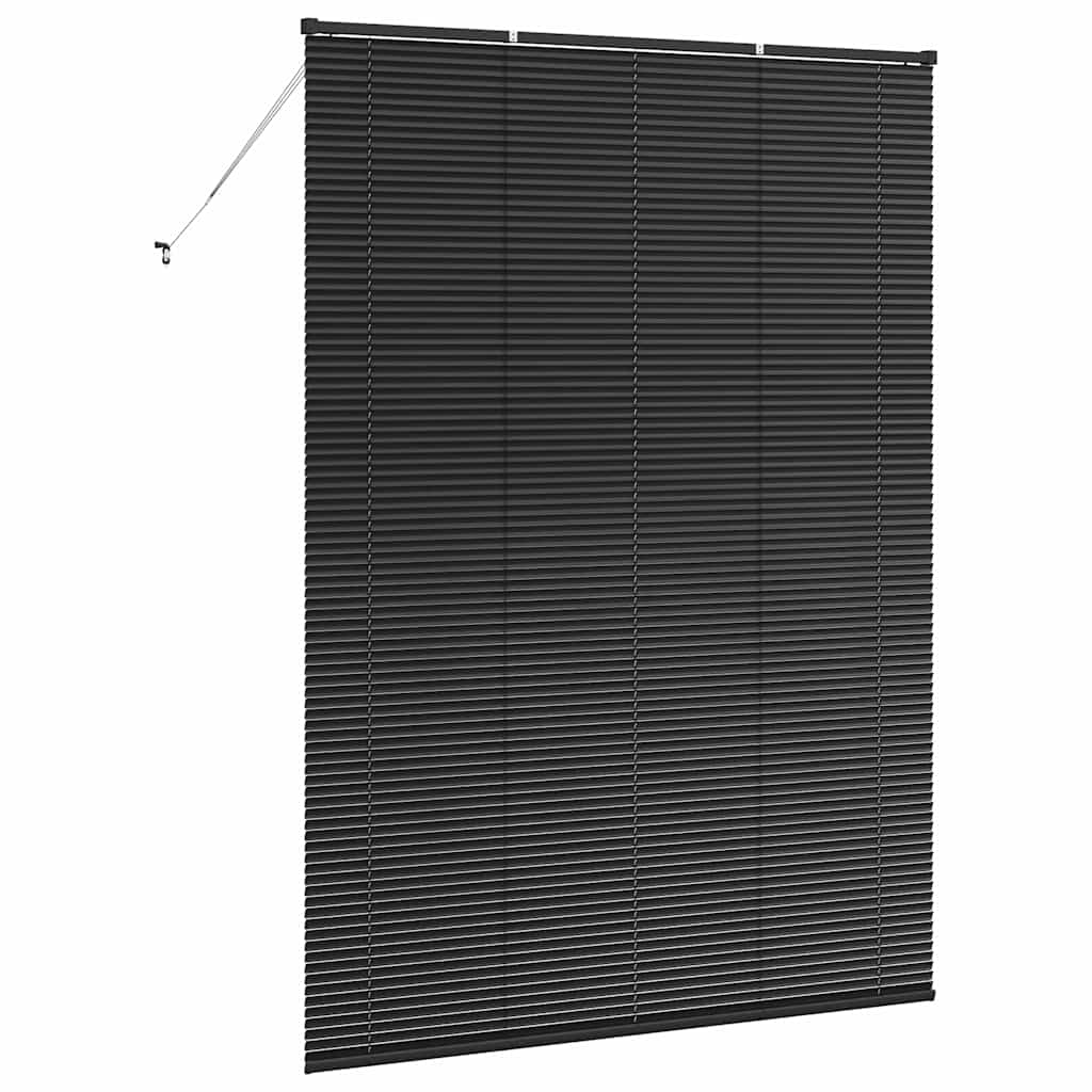 Venetian Blinds Height Adjustable Black 220 x 155 cm Aluminium
