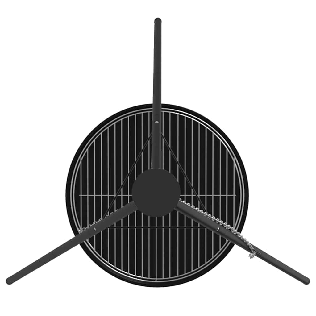 Campfire Tripod 3 pcs Black Steel