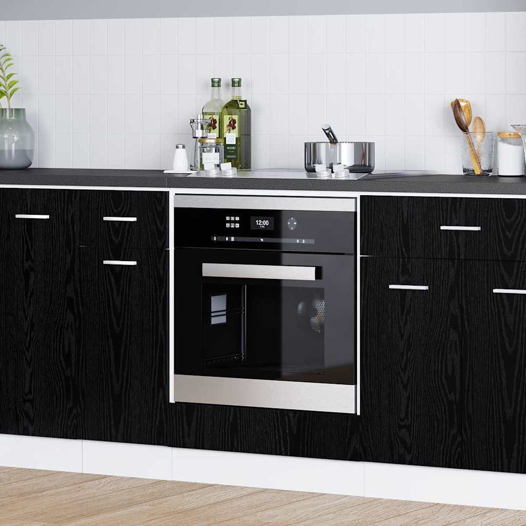 Hanging Cabinet Black Oak 60 x 46 x 81.5 cm Engineered Wood
