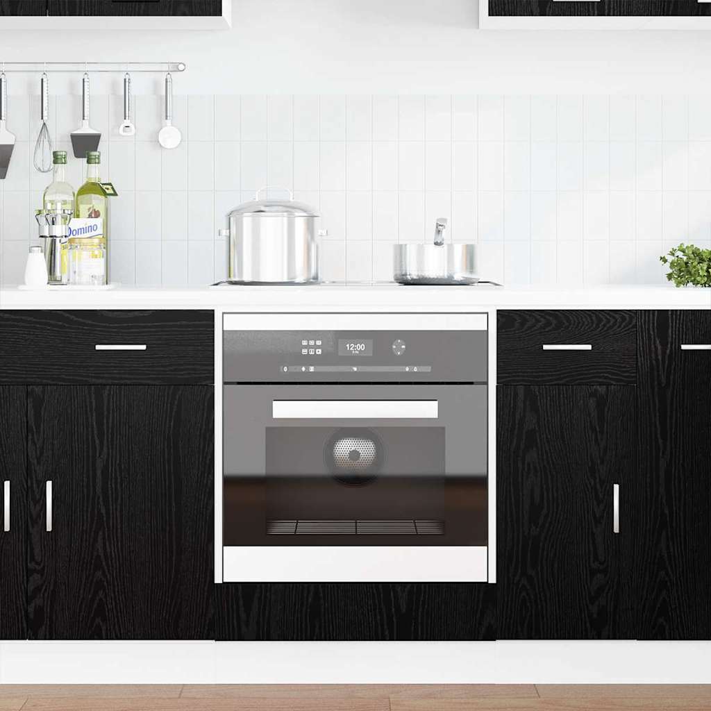 Hanging Cabinet Black Oak Engineered Wood