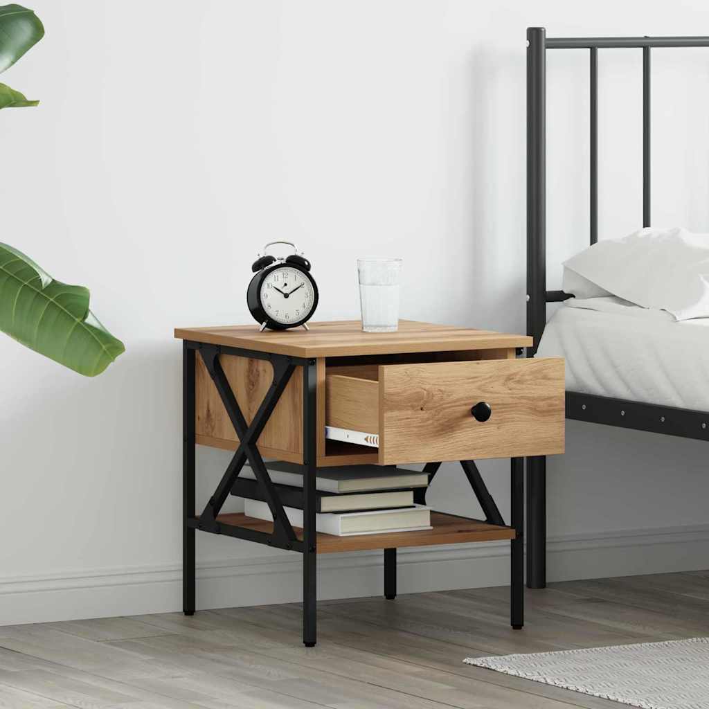 Bedside Cabinet with Drawer Artisan oak 40 x 42 x 45 cm