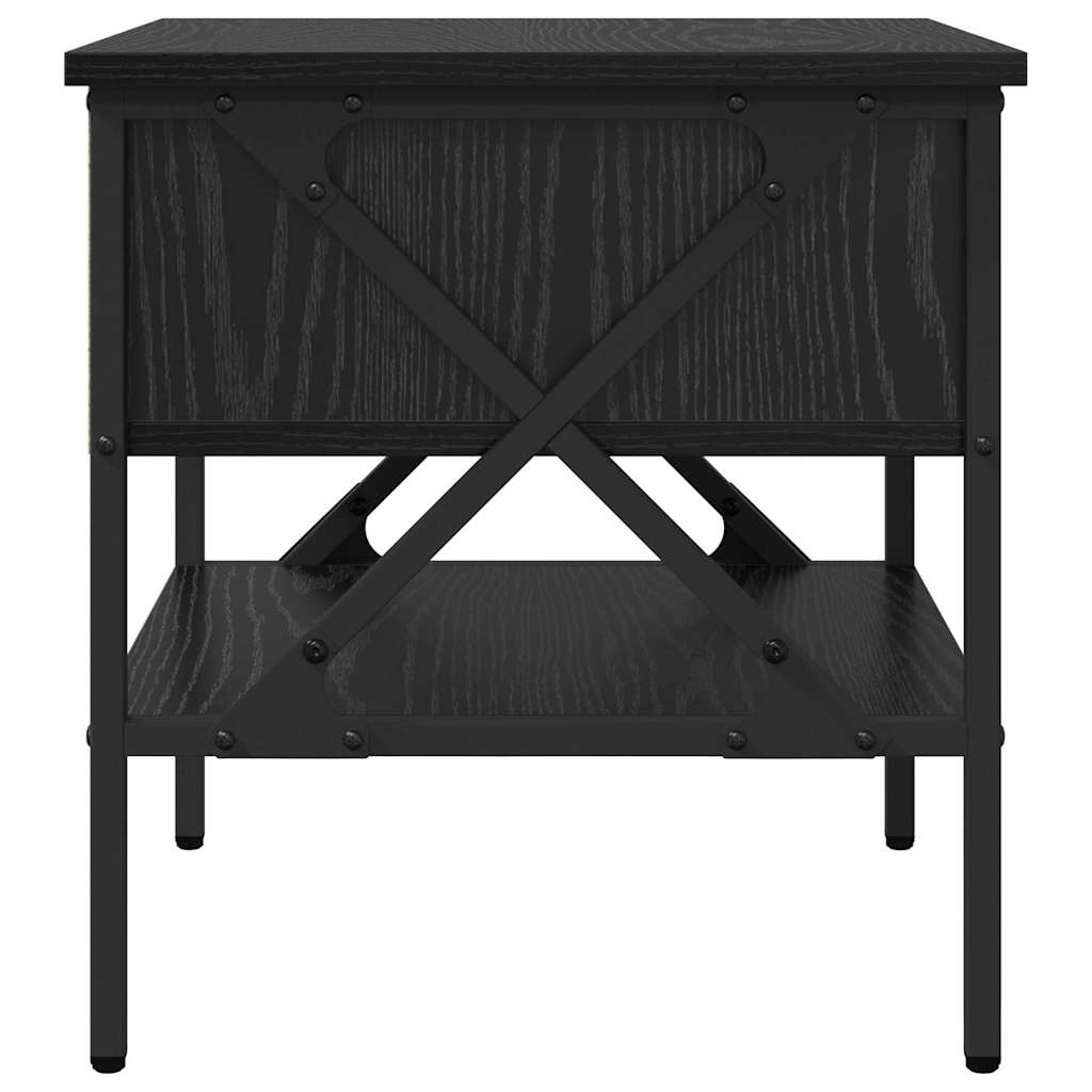 Bedside Cabinet with Drawer Black oak 40 x 42 x 45 cm