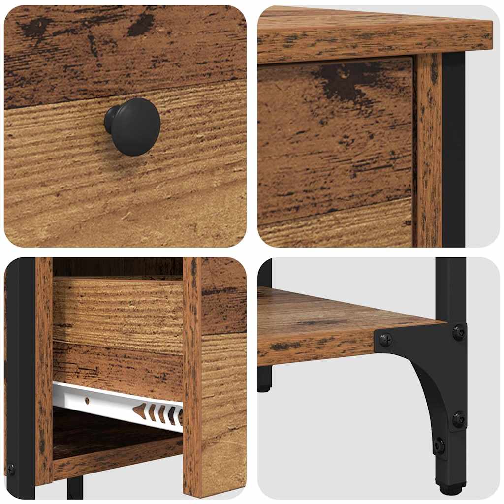 Bedside Cabinet 2 pcs Brown 33.5 x 36 x 70 cm Engineered Wood