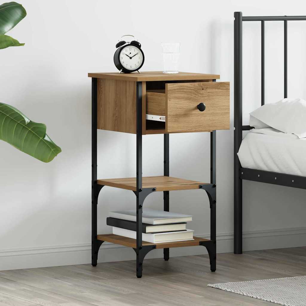 Bedside Cabinet 2 pcs Brown 33.5 x 36 x 70 cm Engineered Wood