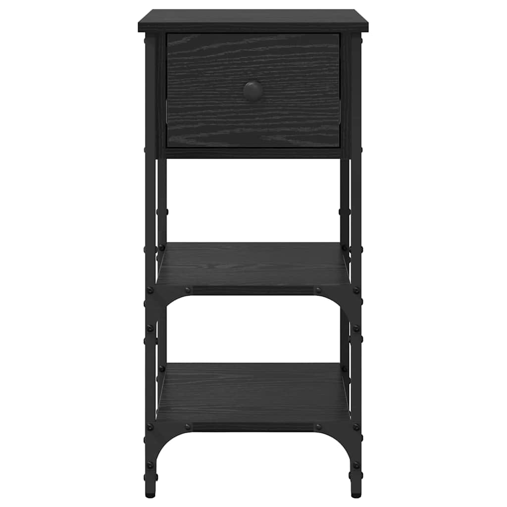 Bedside Cabinet Black Oak 33.5 x 36 x 70 cm Engineered Wood