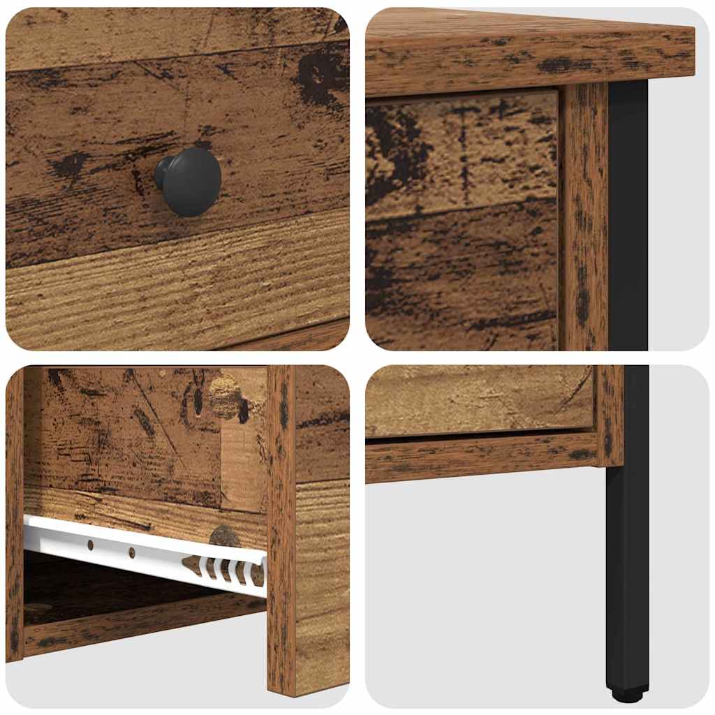 Bedside Cabinet with Drawer Old wood 40 x 42 x 50 cm