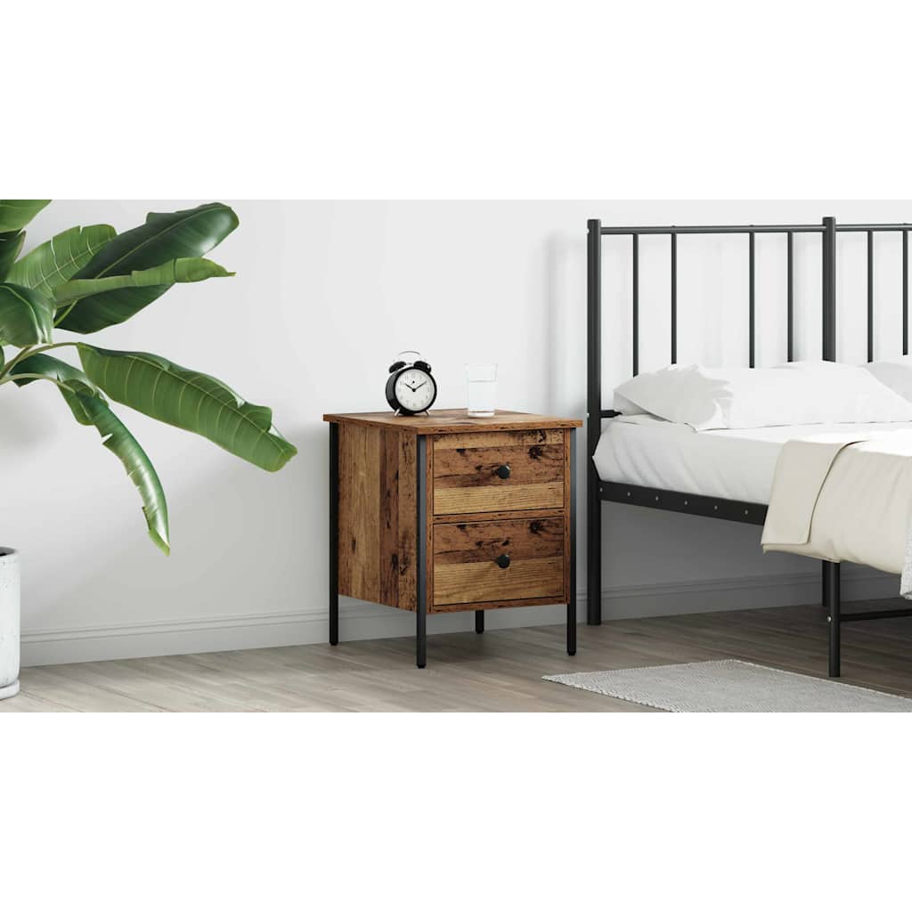Bedside Cabinet with Drawer Old wood 40 x 42 x 50 cm
