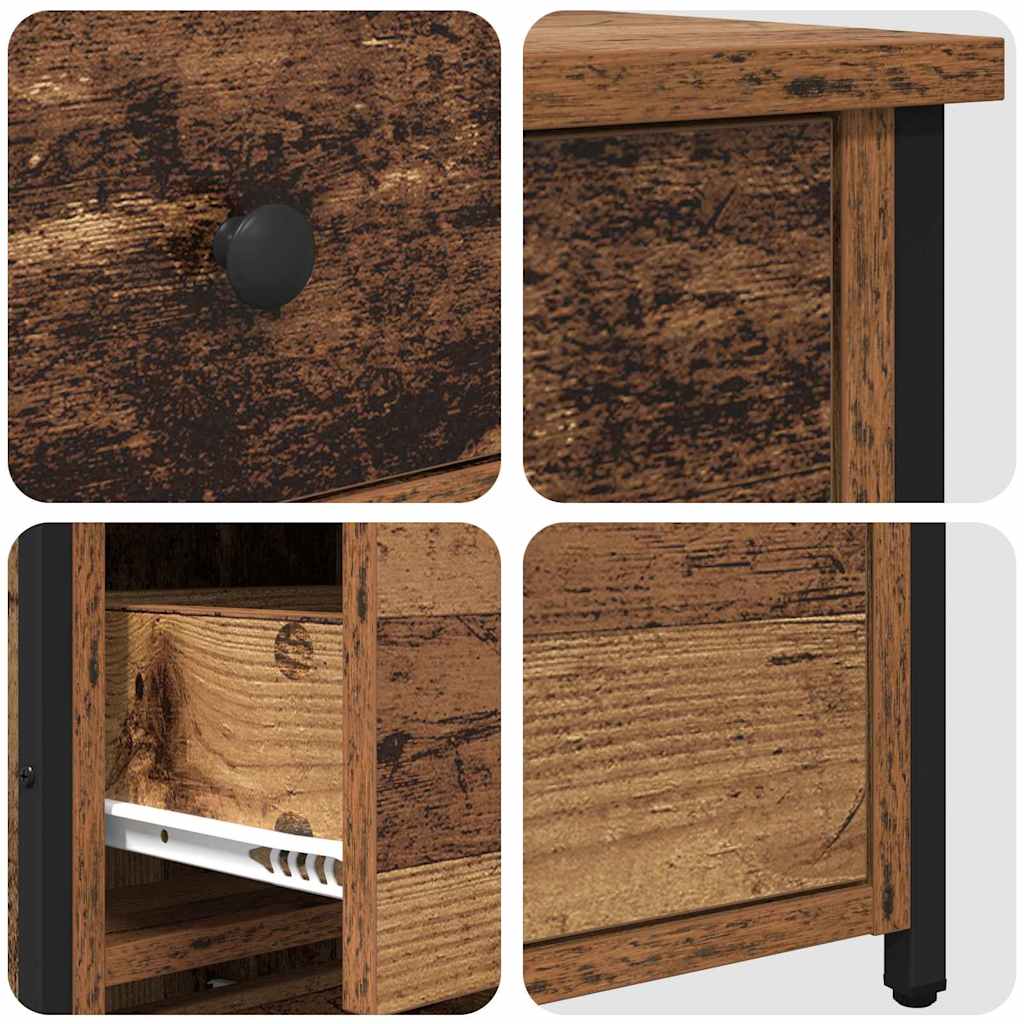 Bedside Cabinet Brown 40 x 36 x 60 cm Solid Reclaim Wood