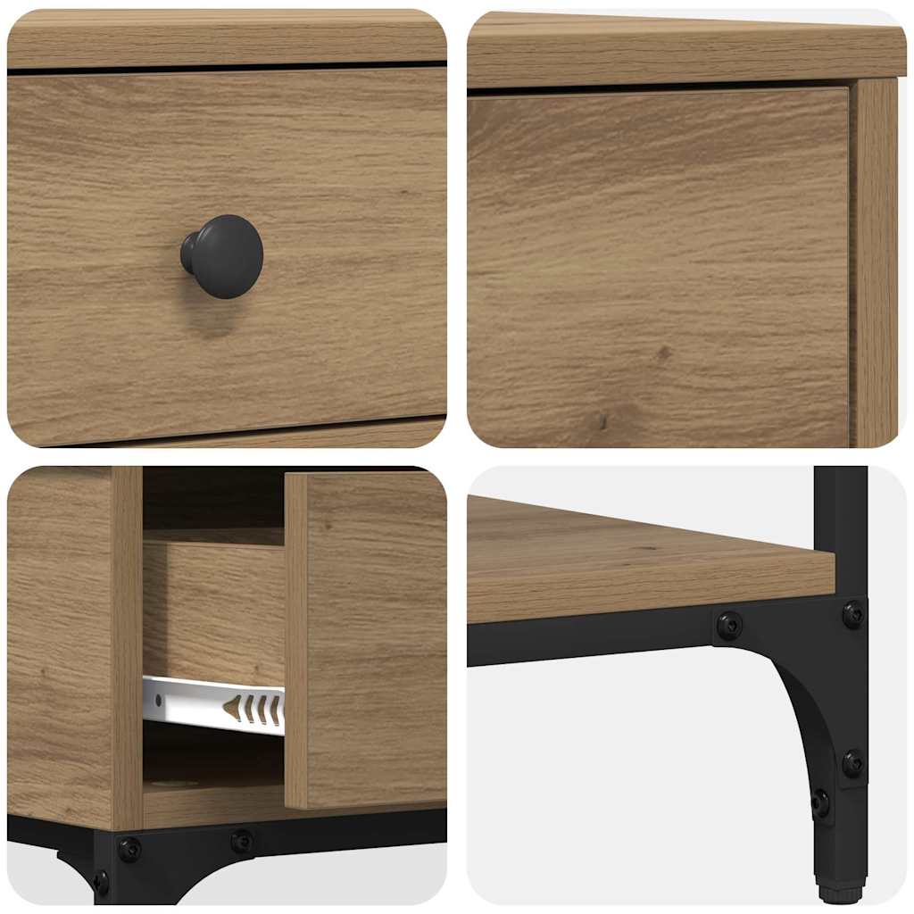Console Table Artisan oak 75 x 34.5 x 75 cm Engineered wood