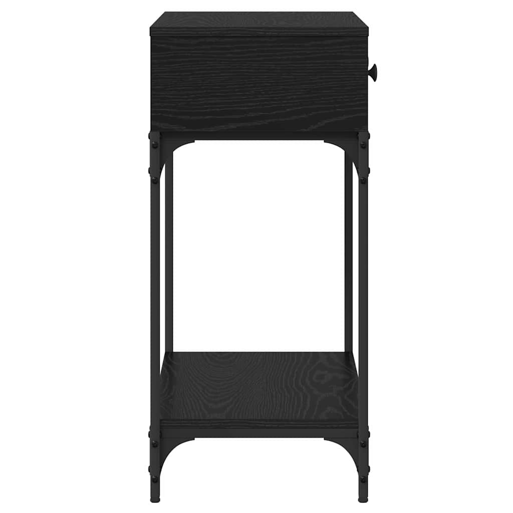 Console Table Black oak 75 x 34.5 x 75 cm Engineered wood