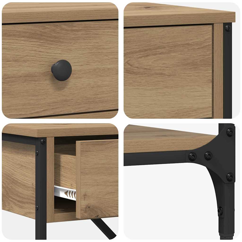 Console Table with Drawer Brown 100 x 34.5 x 75 cm Wood