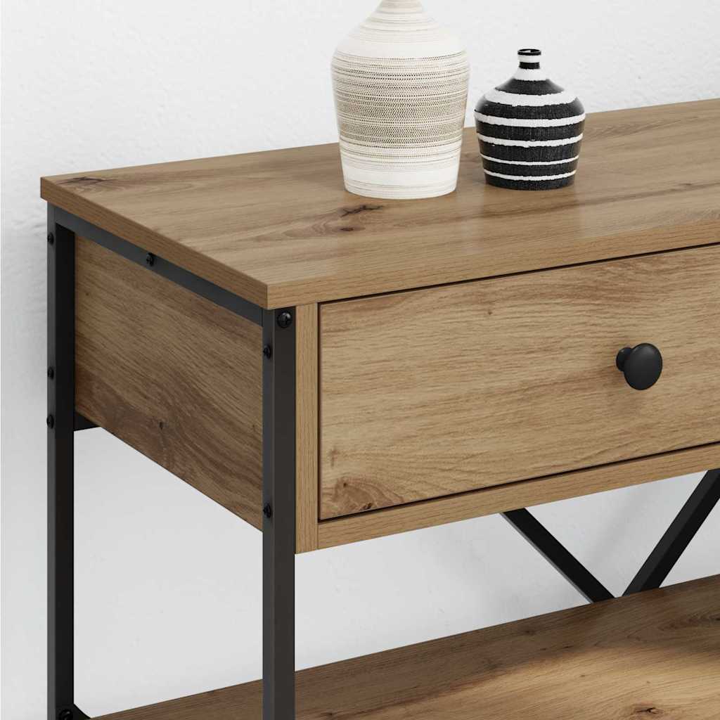 Console Table with Drawer Brown 100 x 34.5 x 75 cm Wood