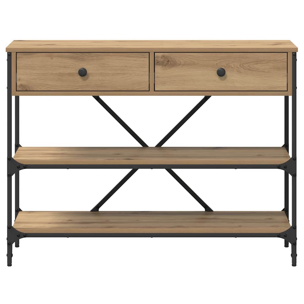 Console Table with Drawer Brown 100 x 34.5 x 75 cm Wood
