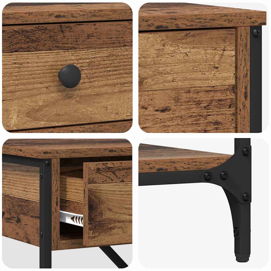 Console Table with Drawer Brown 75 x 34.5 x 75 cm Wood