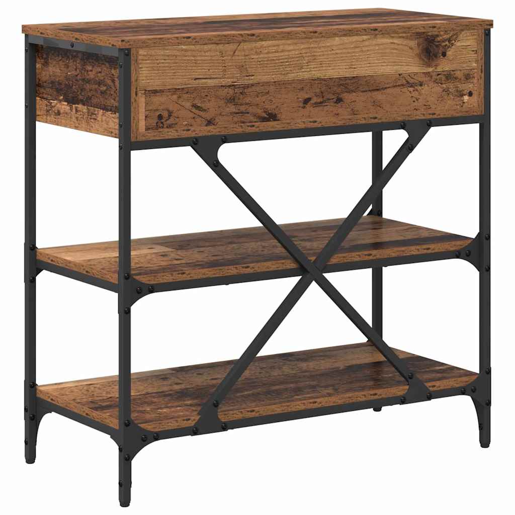 Console Table with Drawer Brown 75 x 34.5 x 75 cm Wood