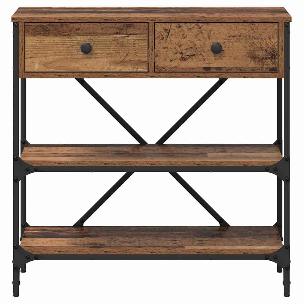 Console Table with Drawer Brown 75 x 34.5 x 75 cm Wood