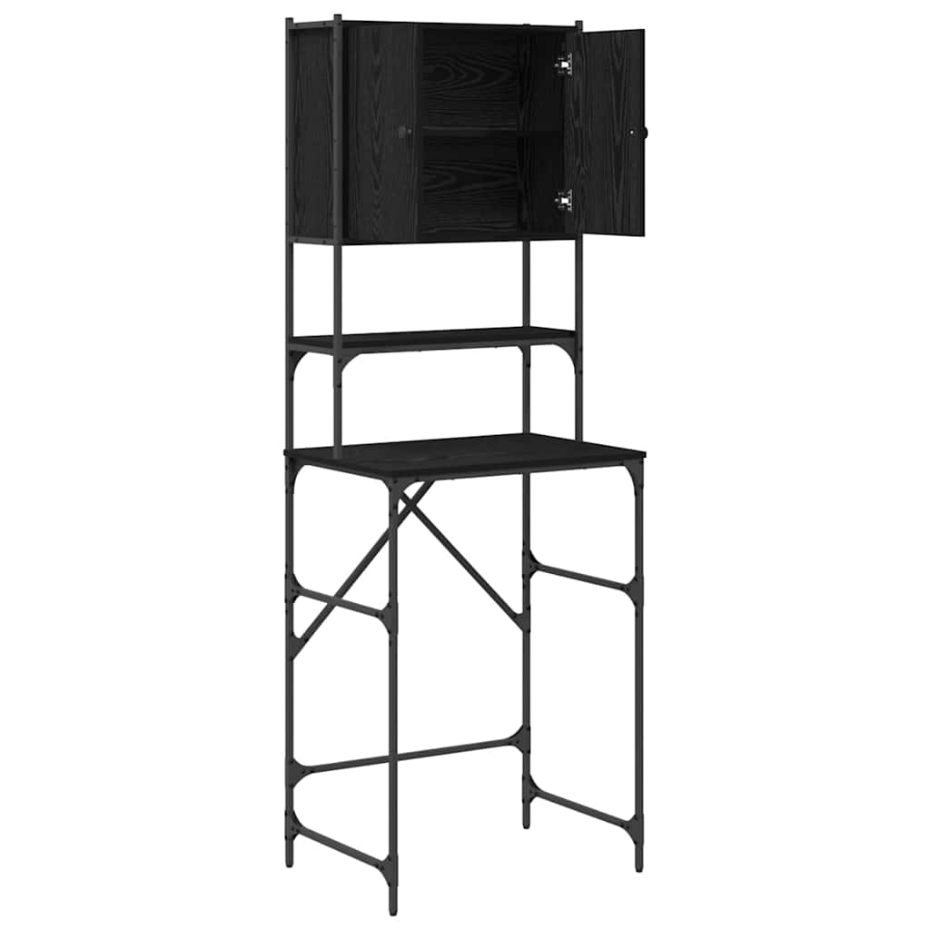 vidaXL Washing Machine Cabinet Black oak 68 x 48.5 x 194 cm