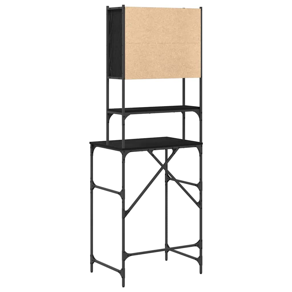 vidaXL Washing Machine Cabinet Black oak 68 x 48.5 x 194 cm