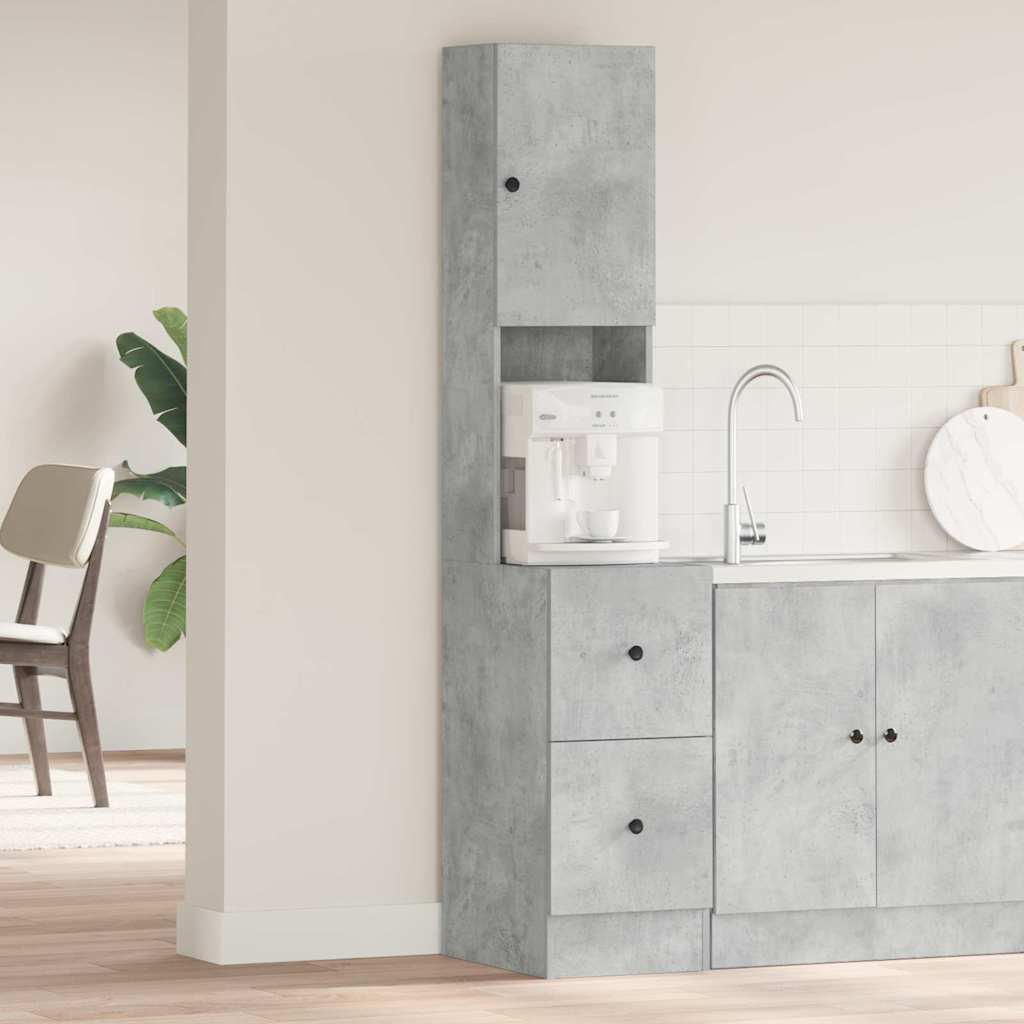 Kitchen Cabinet Grey 35 x 50 x 180 cm Engineered Wood