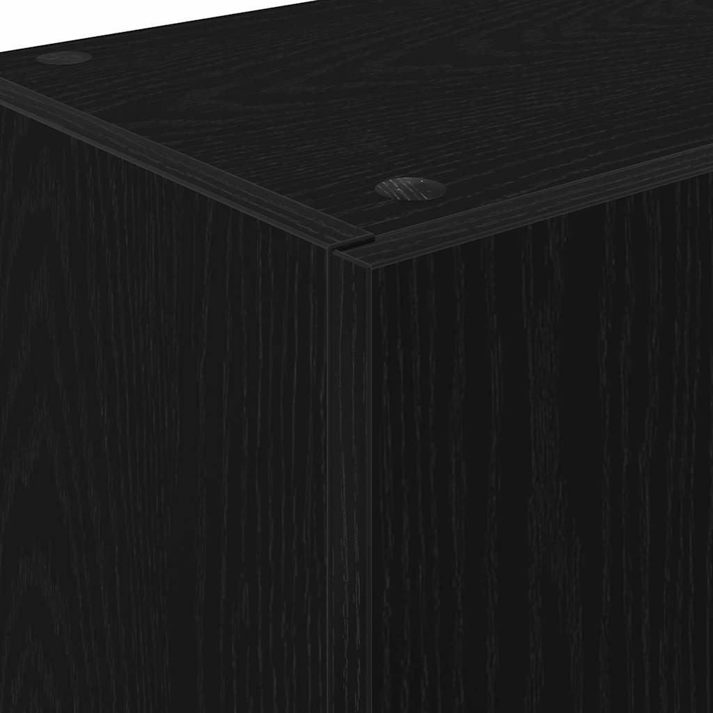 Kitchen Sideboard with Drawer Black Oak 32 x 50 x 180 cm