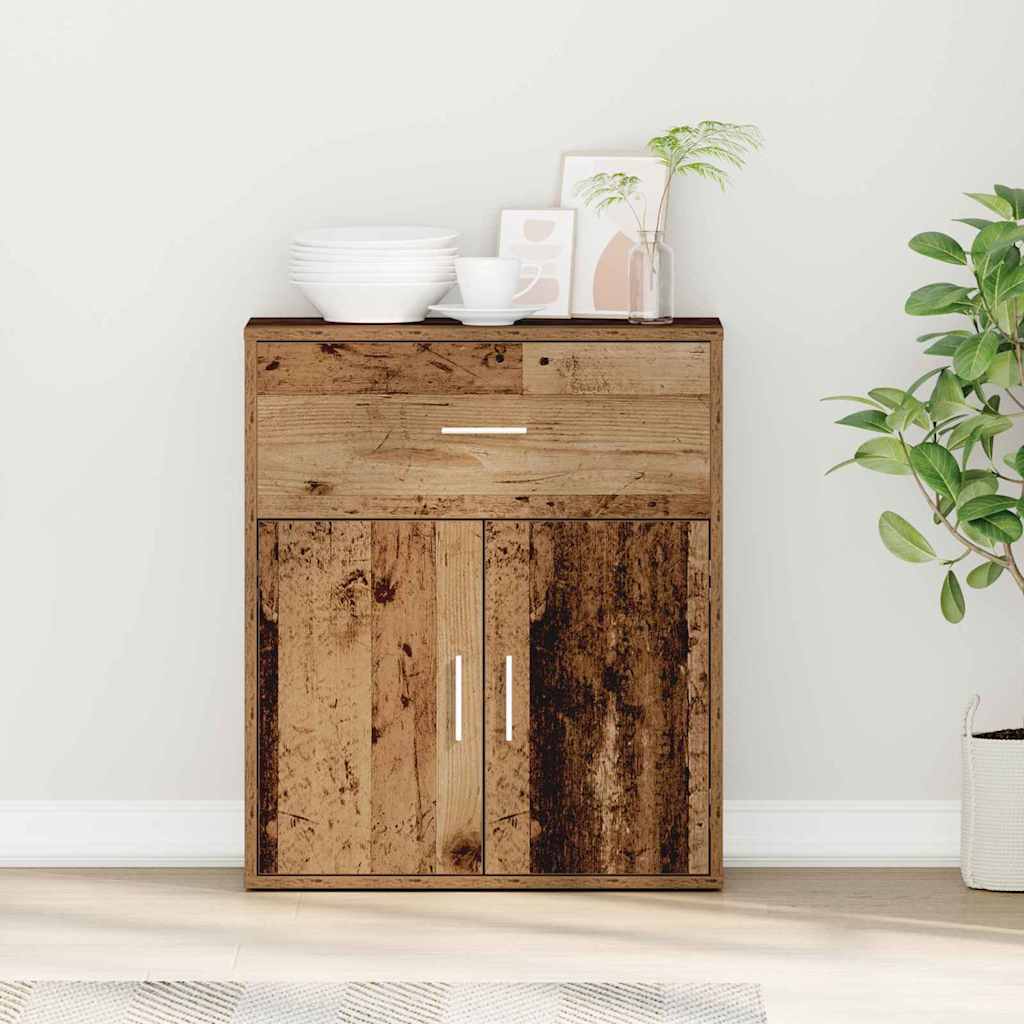 Sideboard with Drawer Old Wood 60 x 31 x 70 cm Engineered Wood